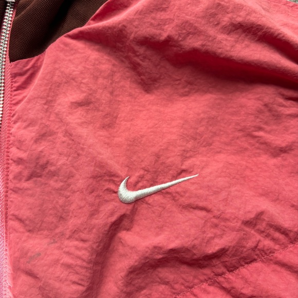 Pink Nike cropped sherpa/ windbreaker jacket - Picture 4 of 8
